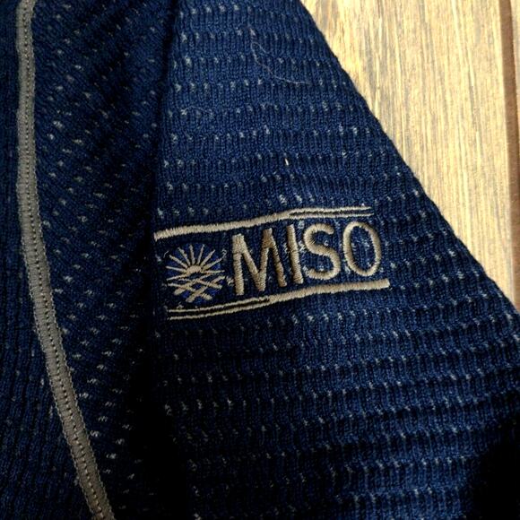 Storm Creek Waffle Weave Knit Pullover 1/4 Zip Sweatshirt Jacket Eco Men Small - Picture 4 of 10